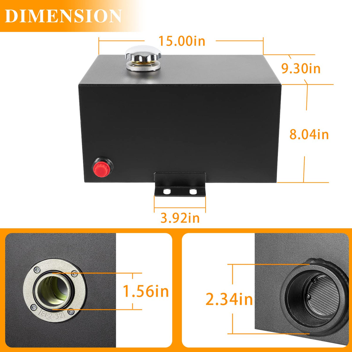 5 Gallon 14 Gauge Steel Hydraulic Fluid Reservoir Tank B949