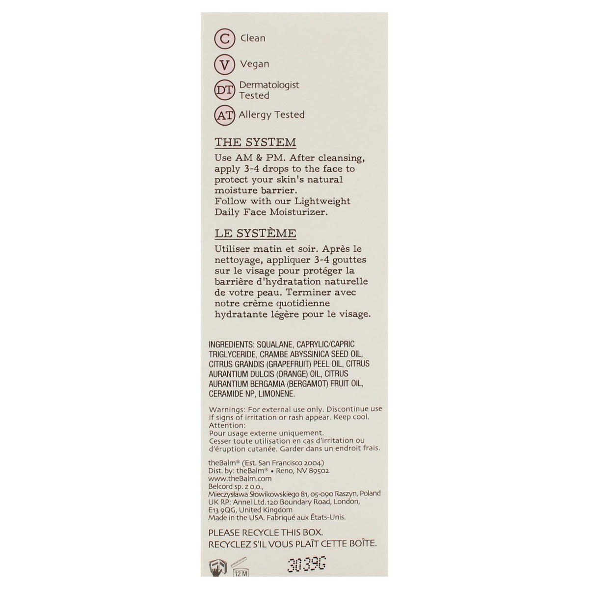 Face Oil 1 oz W165648