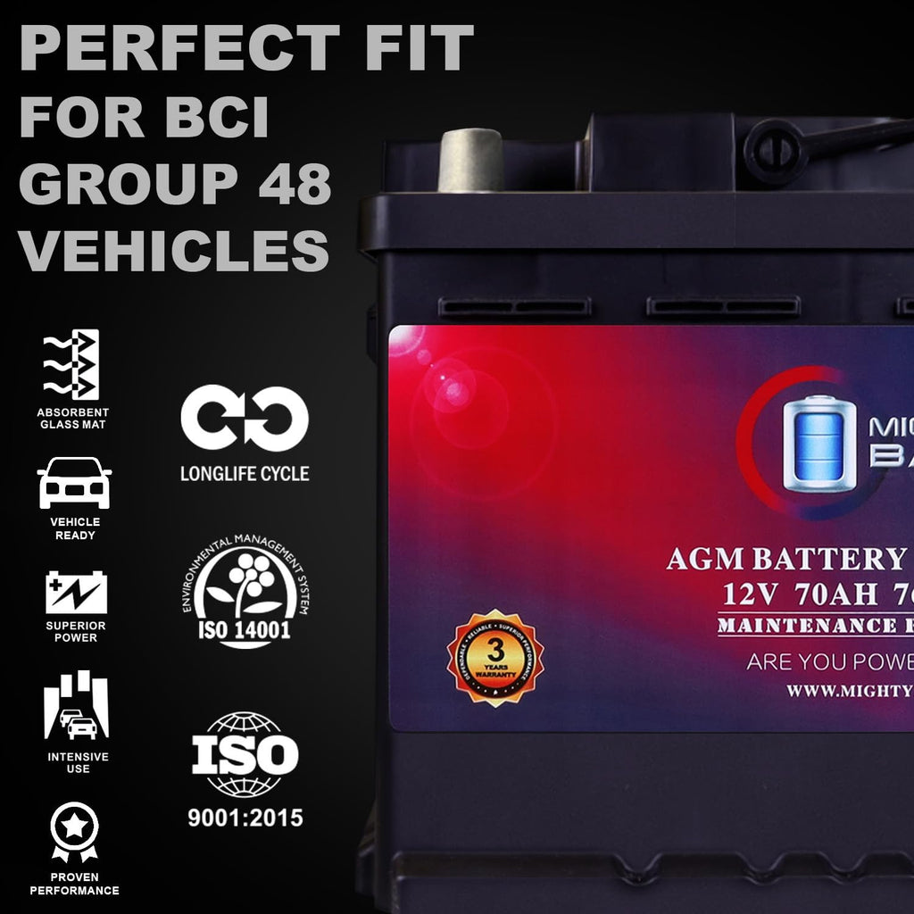 12V 70 AH AGM Car Battery J793347
