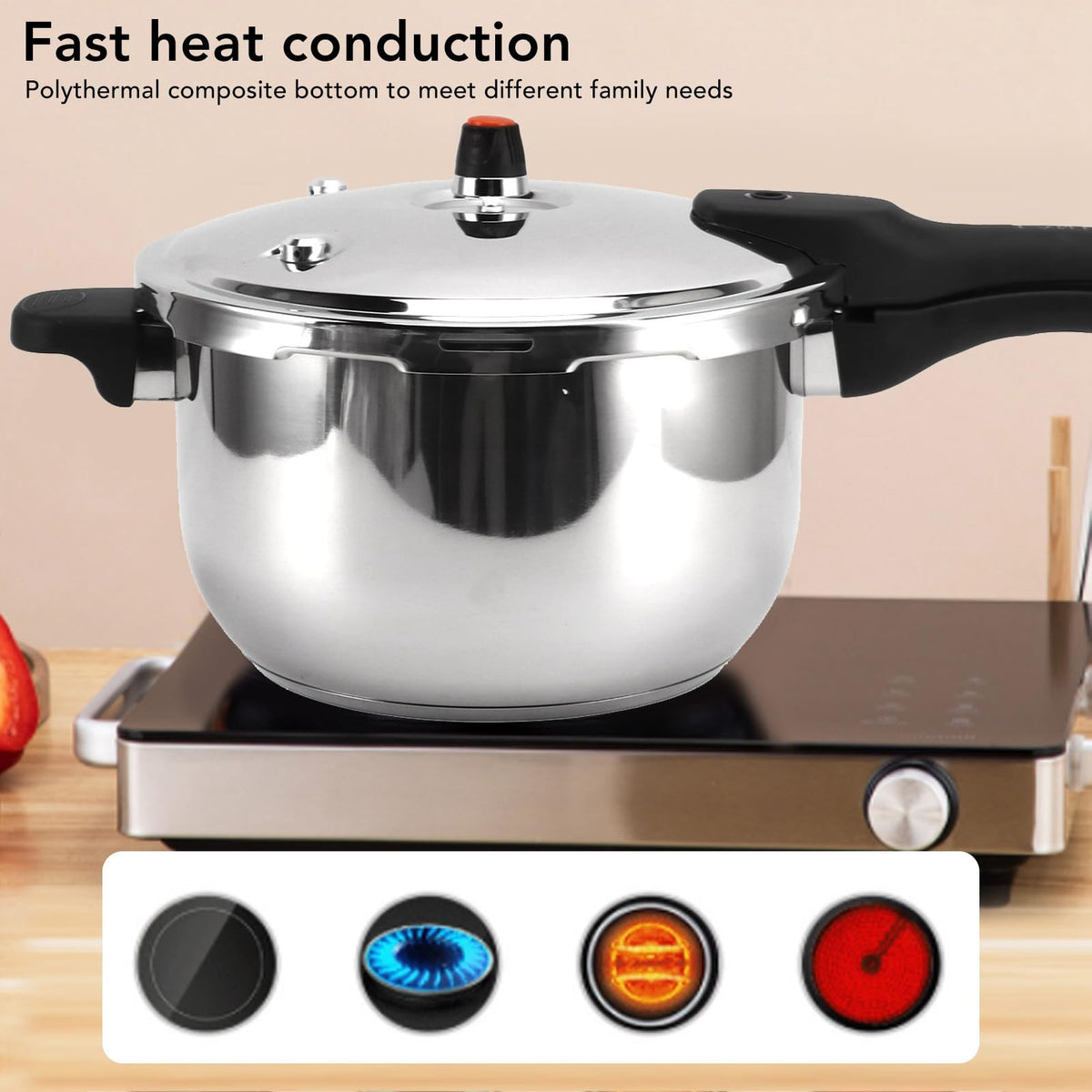 Stainless Steel 3L Pressure Cooker D6874