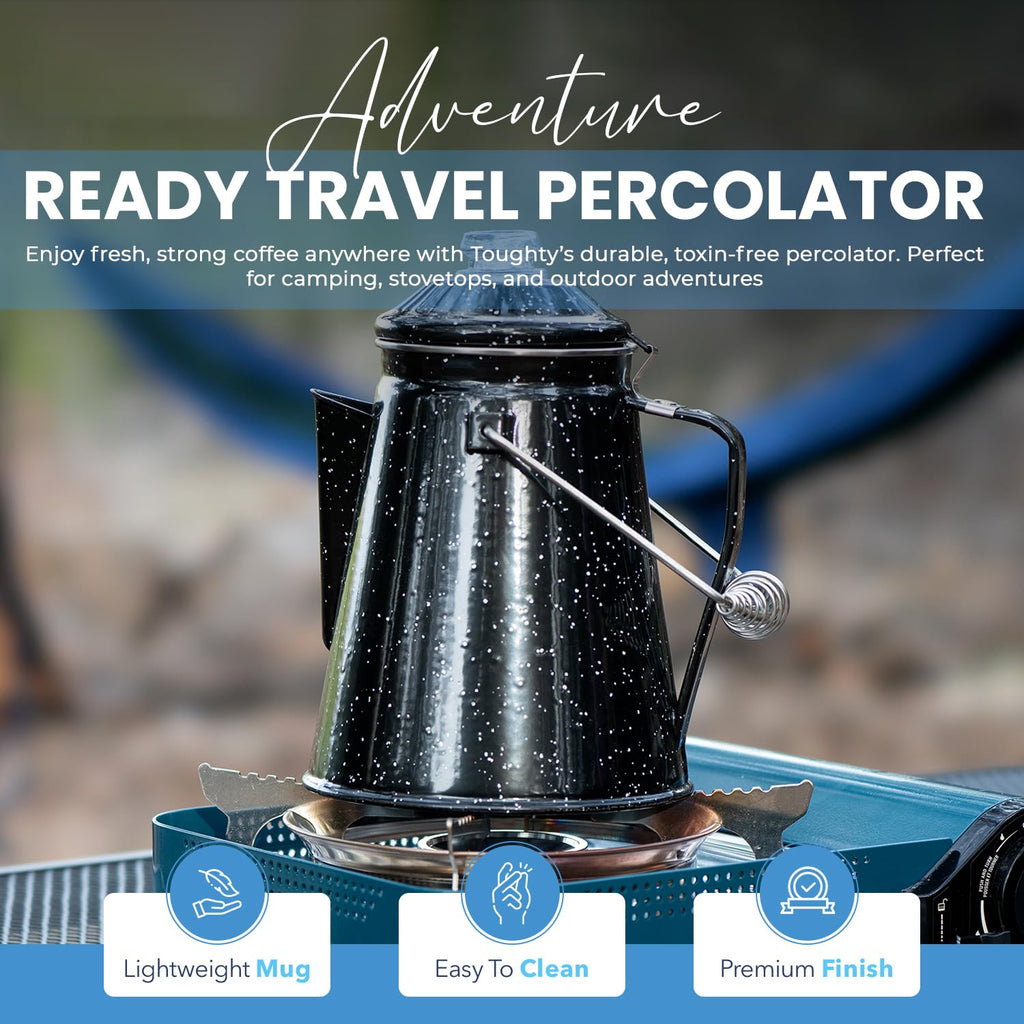 12 Cup Enamel Coffee Percolator E120057