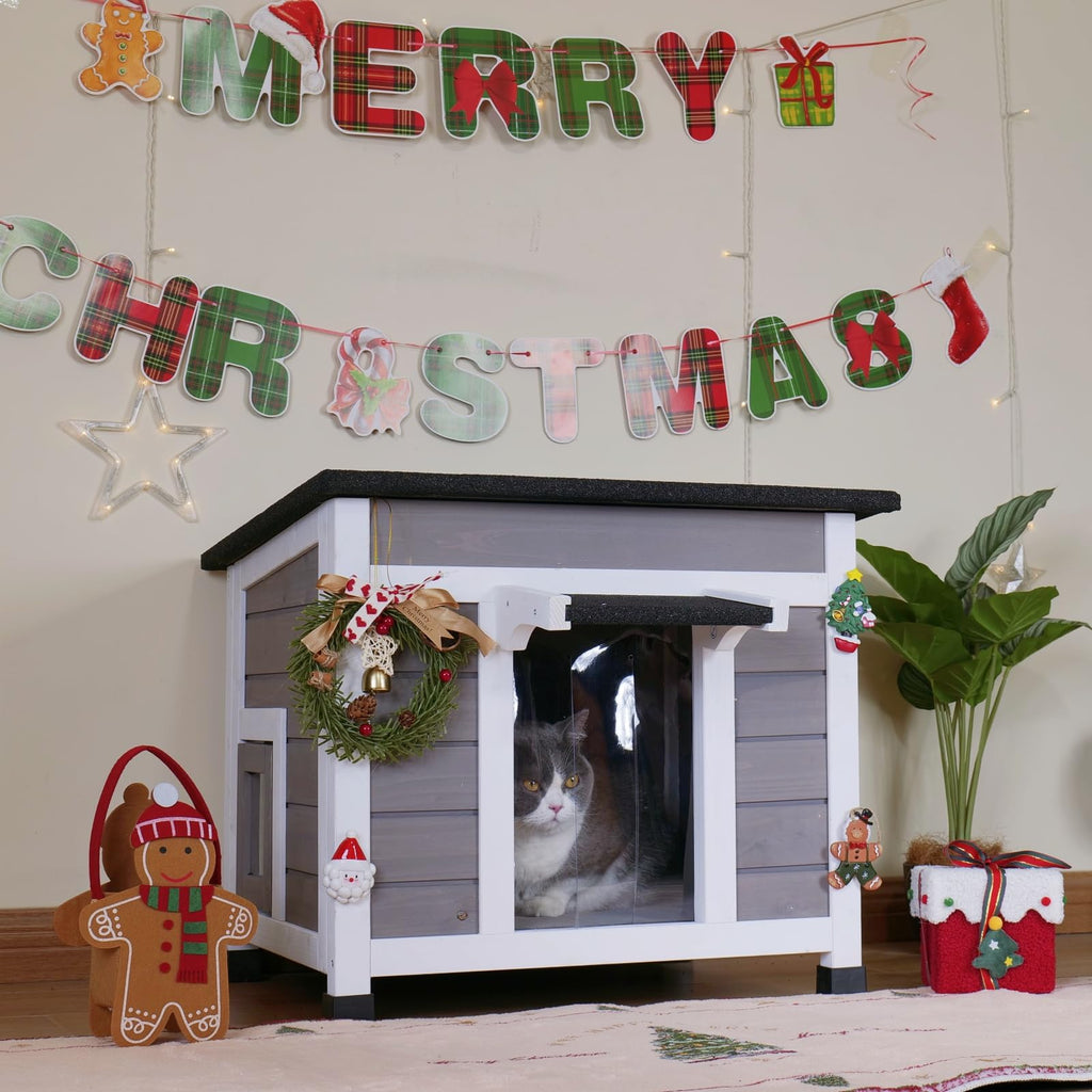 Insulated Weatherproof Outdoor Cat House D6724