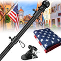 5ft Tangle Free Flag Pole Kit with 3x5 US Flag Q47238
