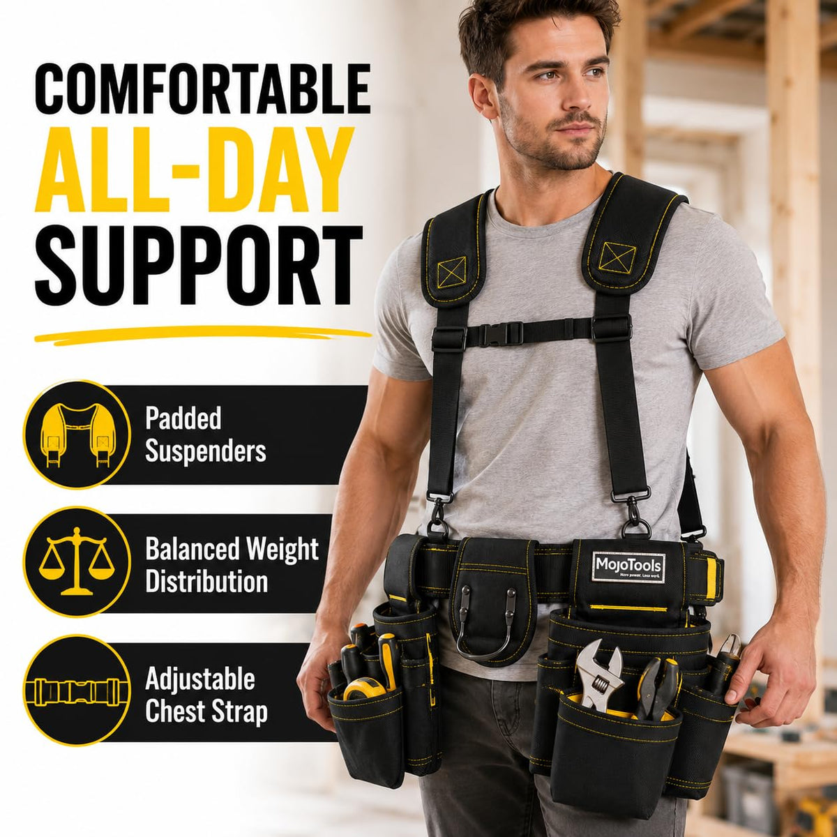 Heavy Duty Tool Belt with Suspenders F199