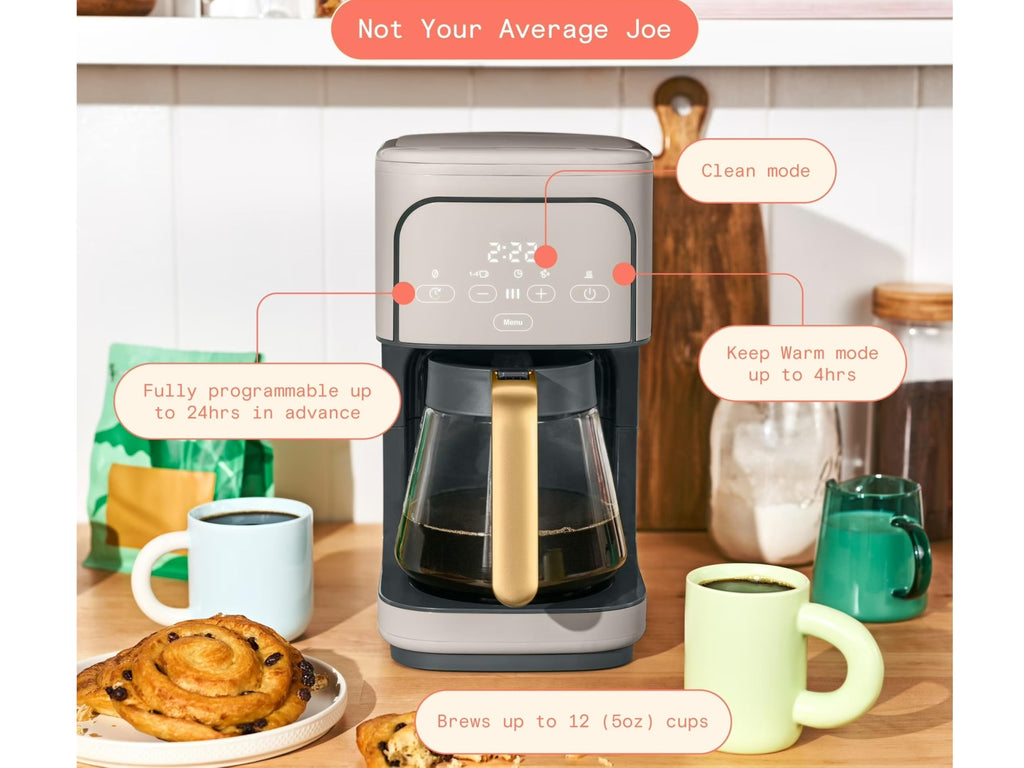 12-Cup Programmable Coffee Maker with Glass Carafe U397804