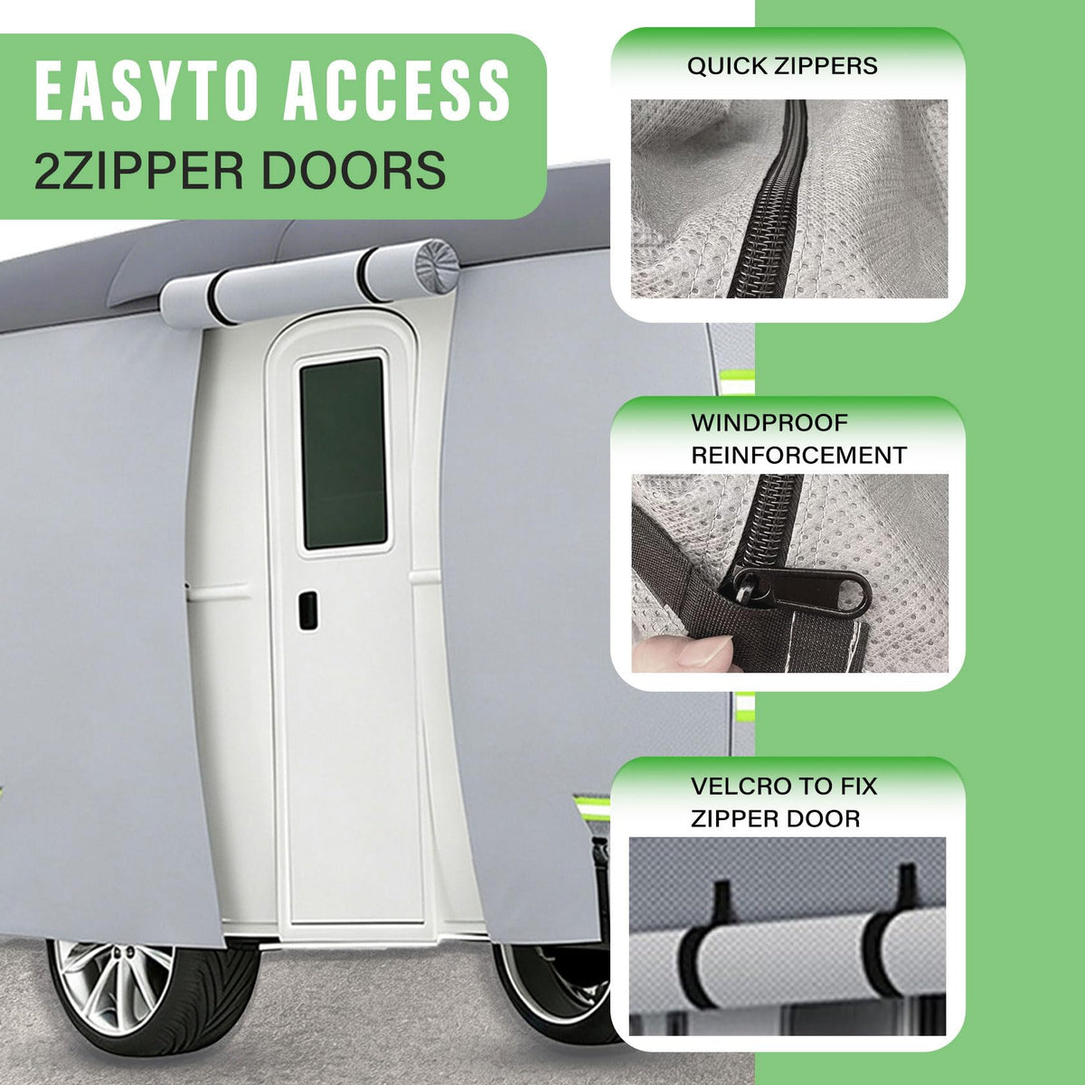 7 Layers Waterproof Fiberglass Travel Trailer Cover L394809