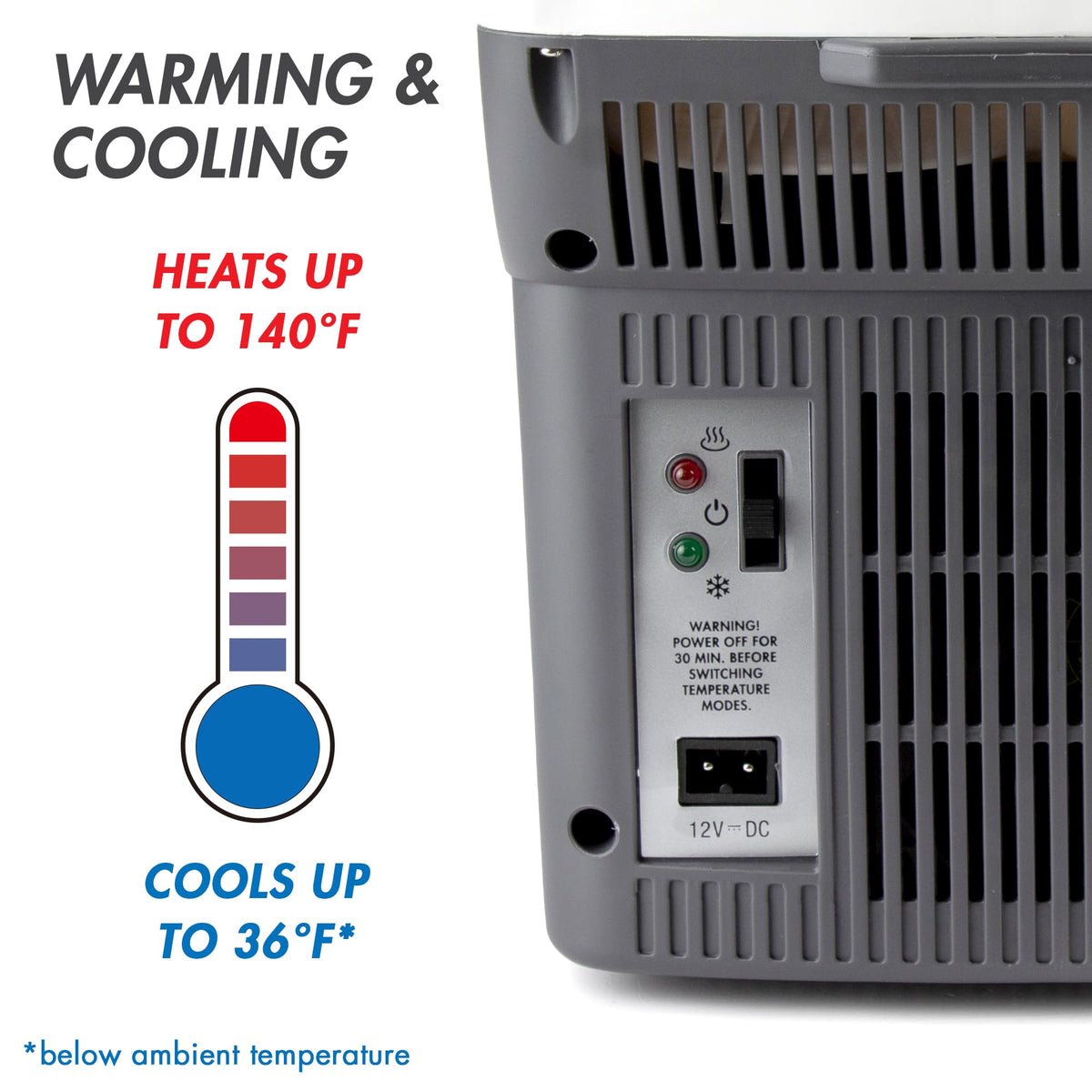 12V 6 Quart Portable Electric Cooler Warmer G272459
