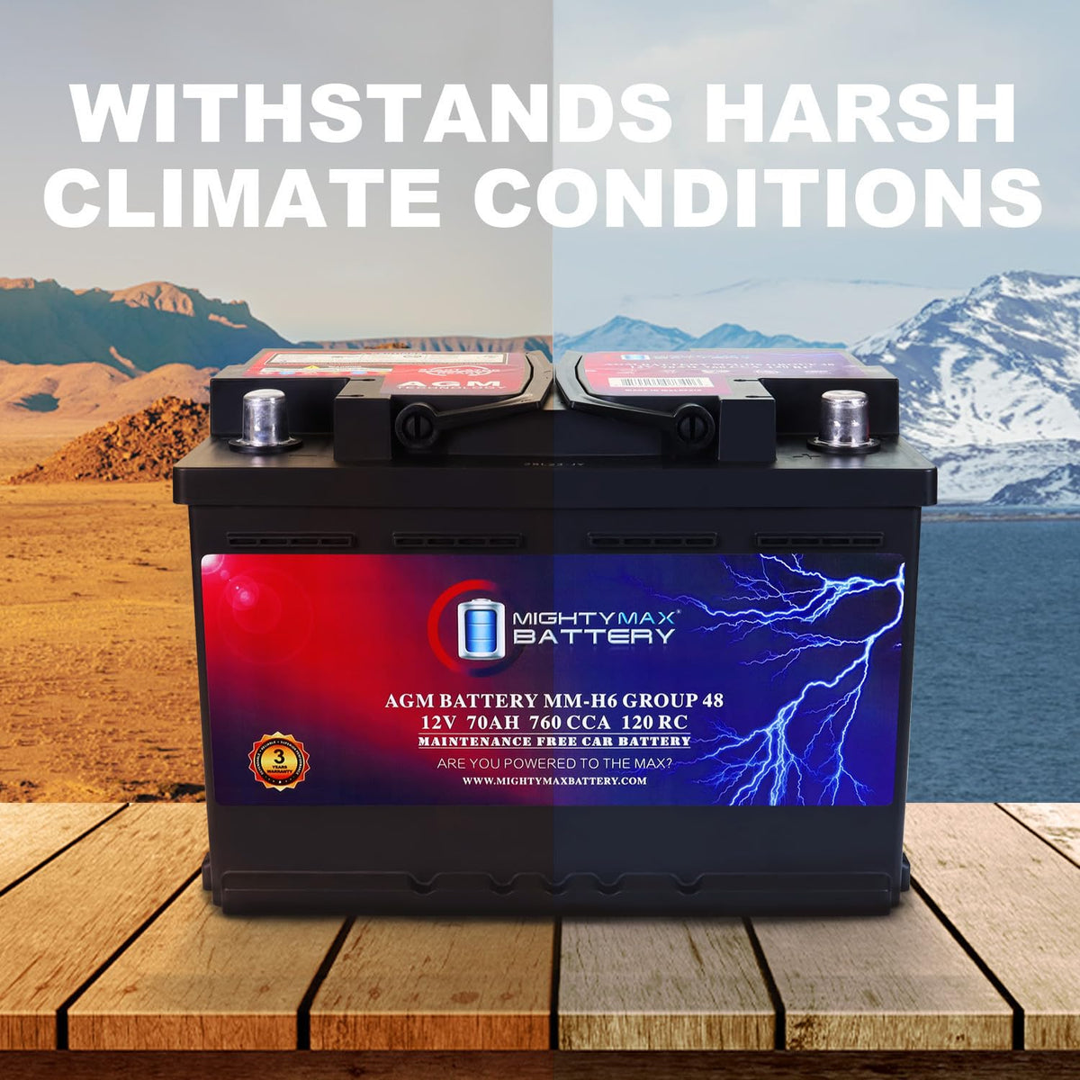 12V 70 AH AGM Car Battery J793347