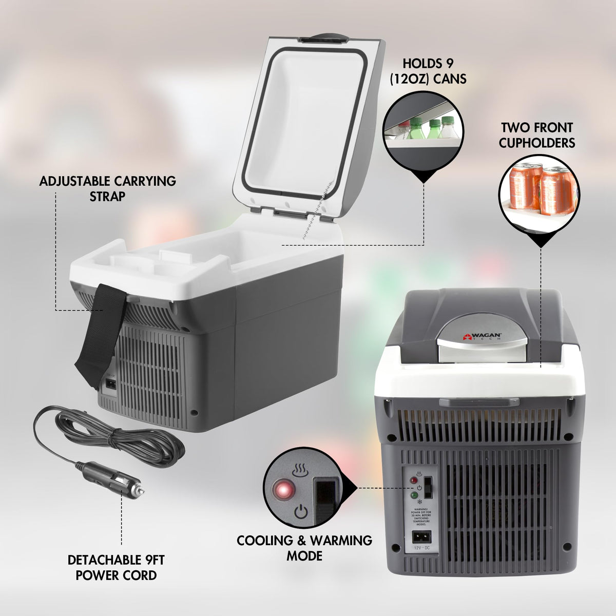 12V 6 Quart Portable Electric Cooler Warmer G272459