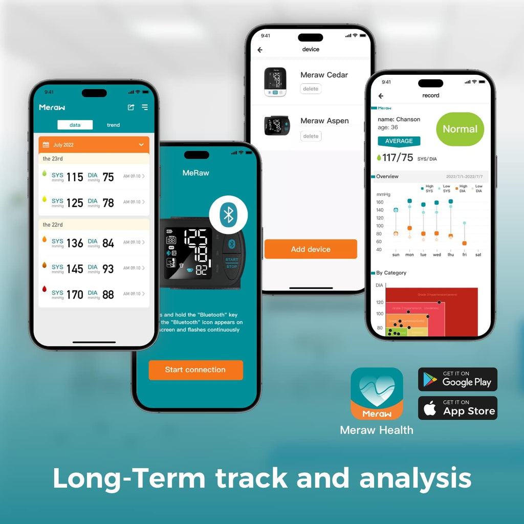 Blood Pressure Monitor Adult Cuff Wrist Automatic Bluetooth Black L737198