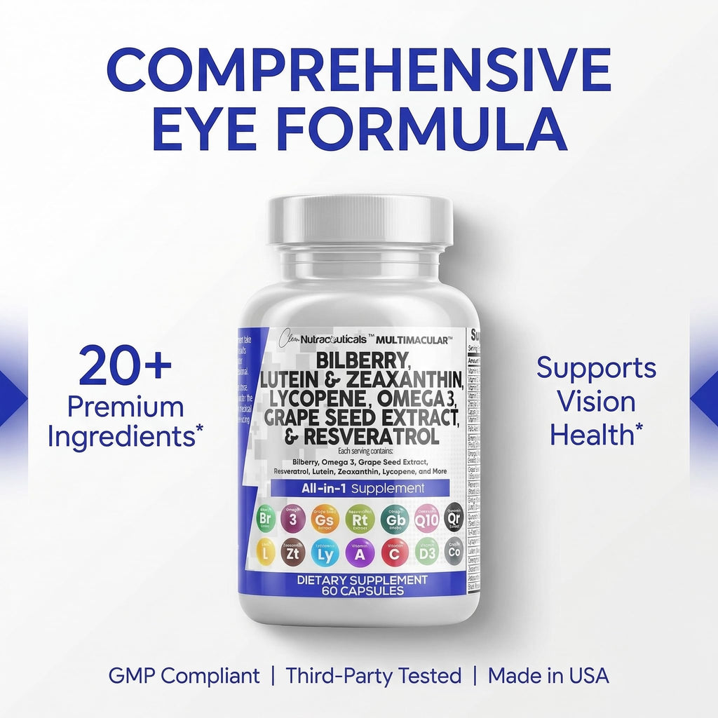 Eye Vitamins with Bilberry Lutein Zeaxanthin Supplement S49851