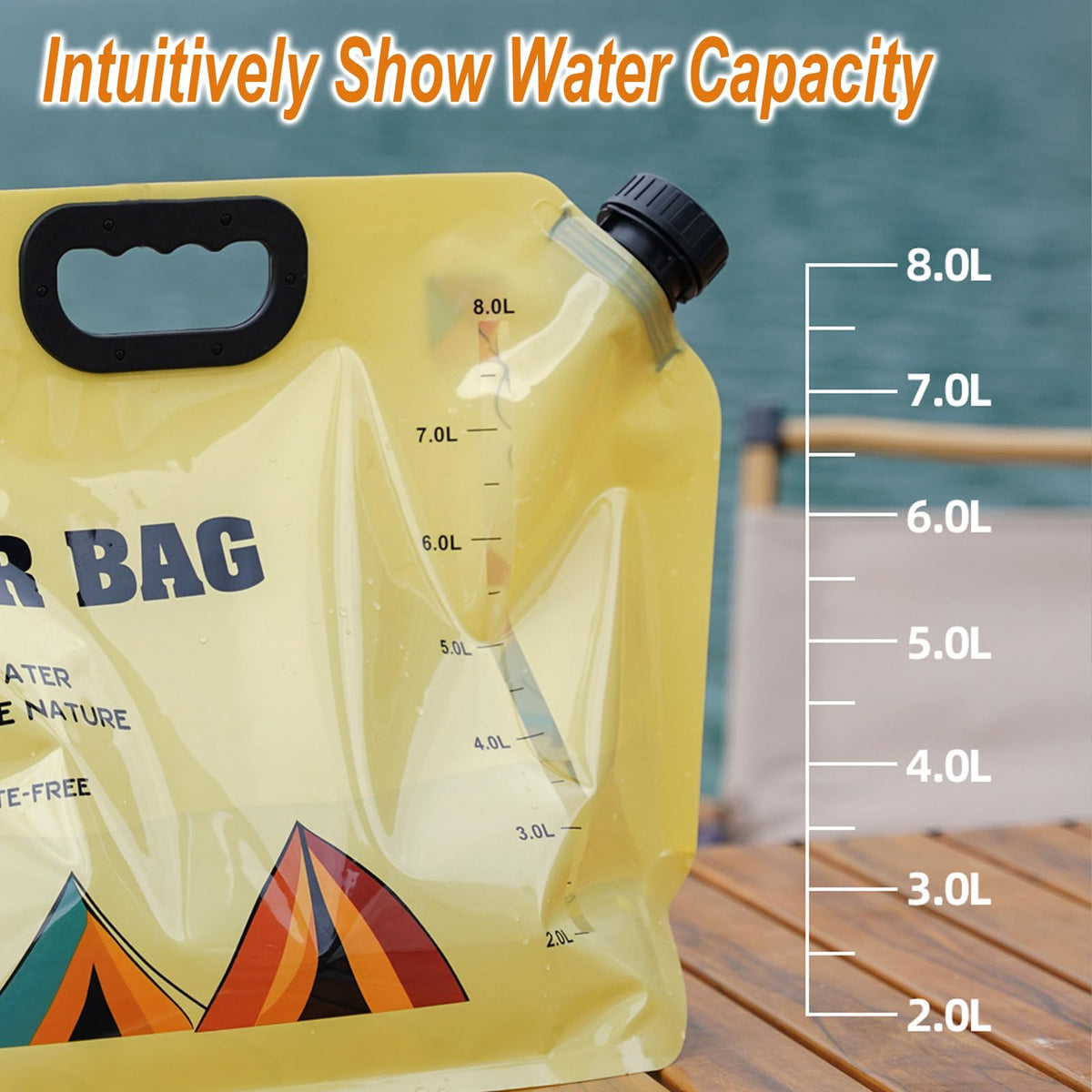 Collapsible 2 Gallon Water Container with Faucet U375