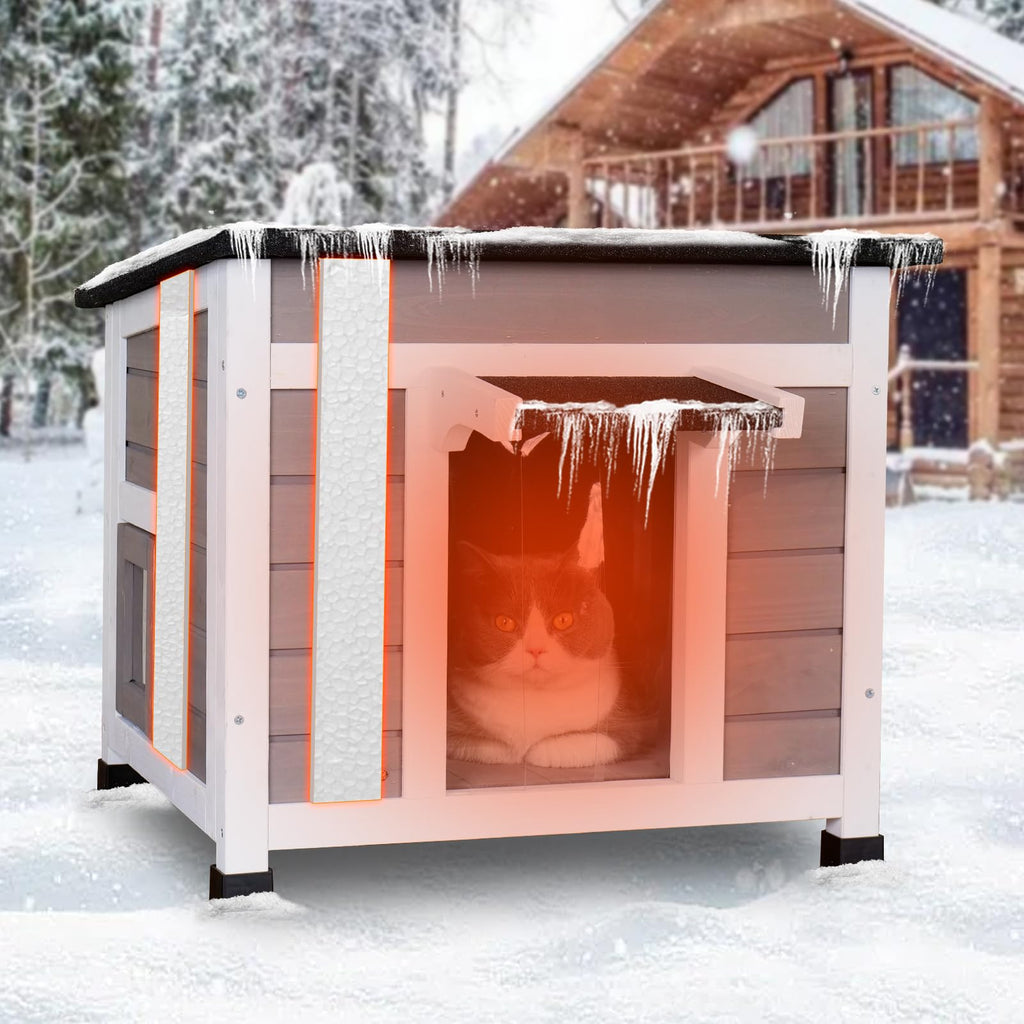 Insulated Weatherproof Outdoor Cat House D6724