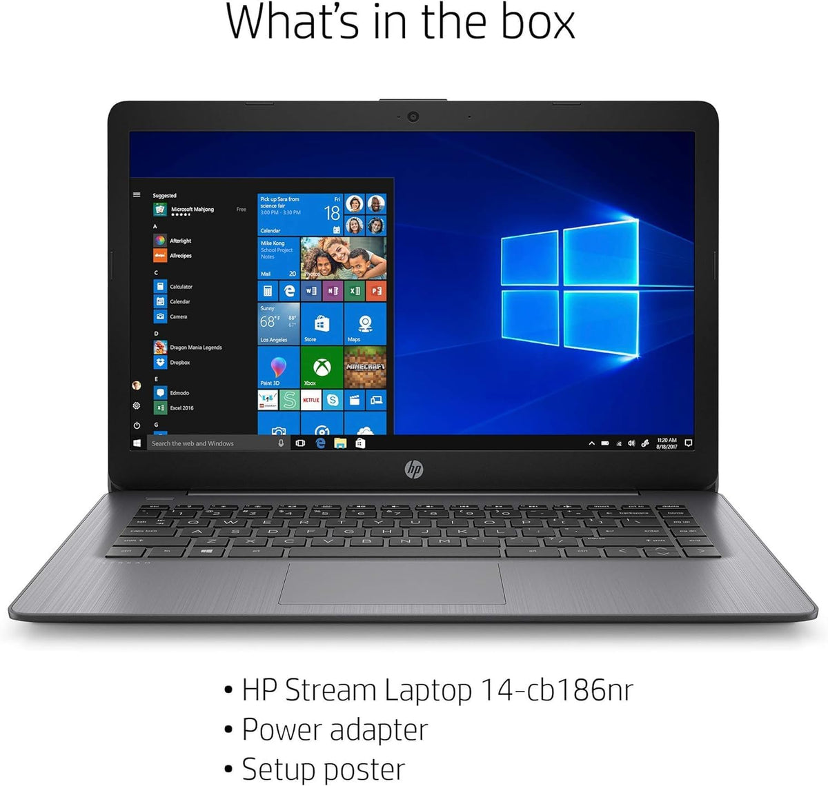 14 Inch HD Laptop Intel Celeron N4000 4GB DDR4 RAM 64GB eMMC Windows 11 Home Notebook Z314105