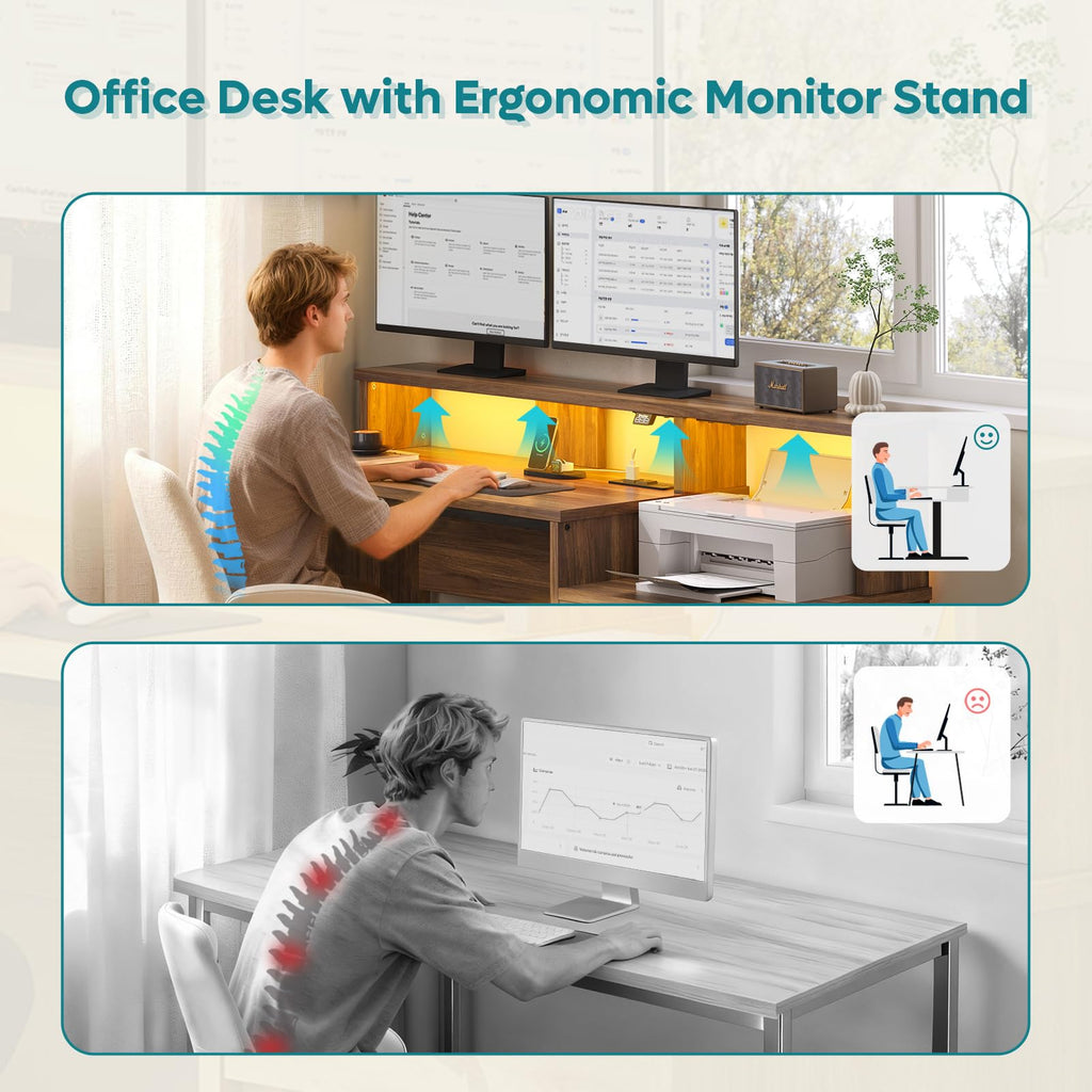 55-Inch Computer Desk with File Drawer Q13328