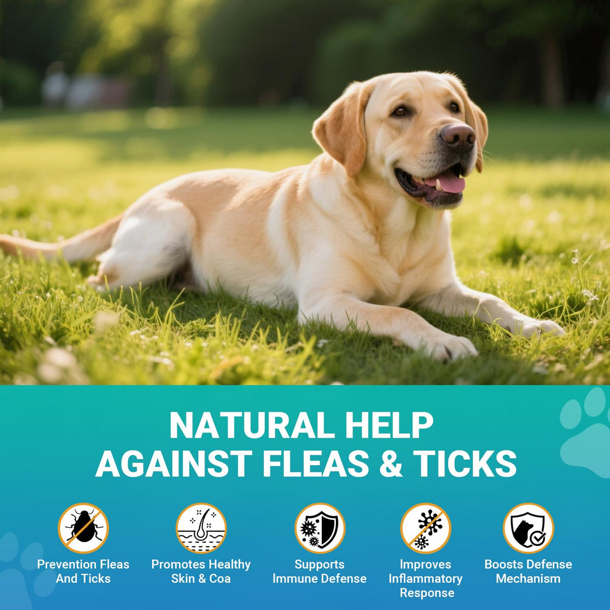 120 Soft Chews Flea and Tick Chewables for Dogs Chicken Flavor V71671