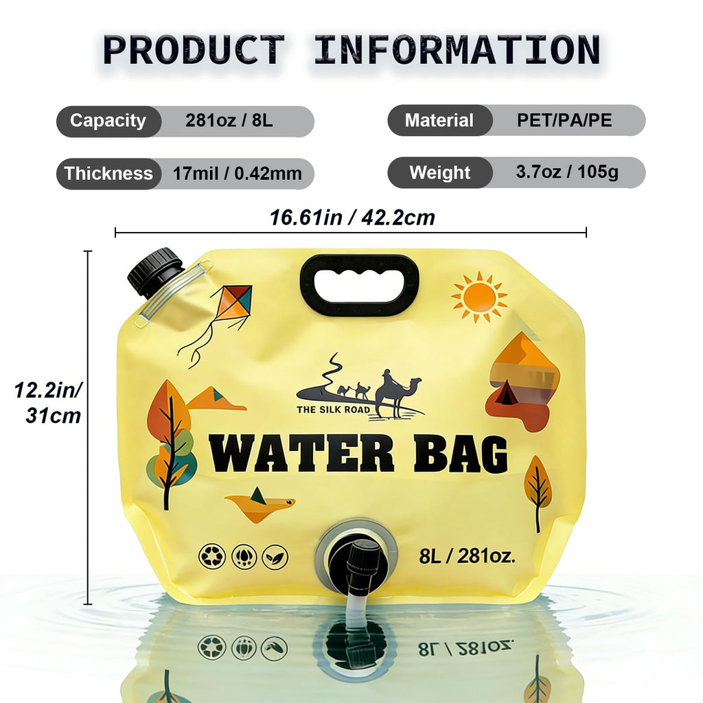 Collapsible 2 Gallon Water Container with Faucet U375