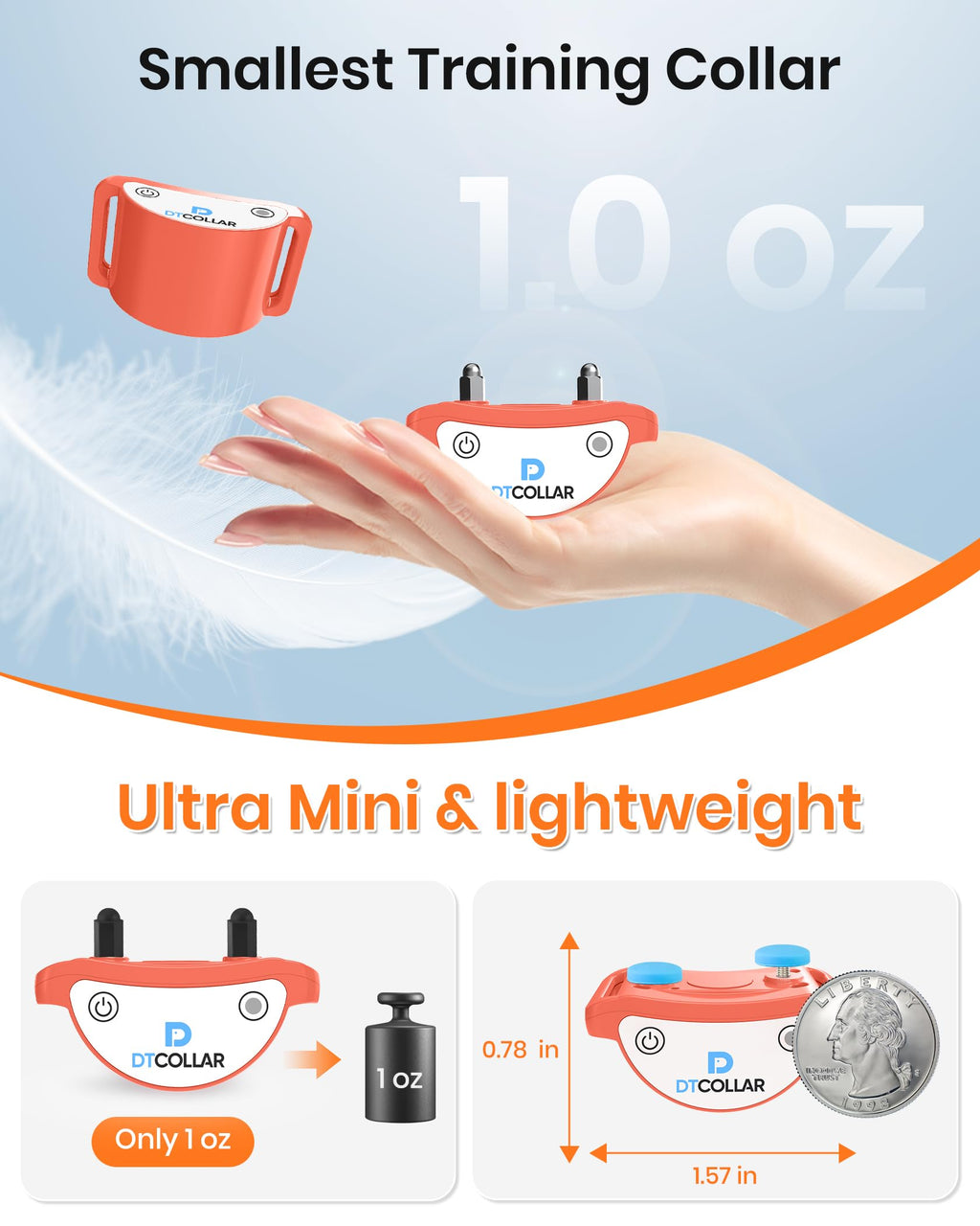 Lightweight Waterproof Cat Training Collar with Remote N32375