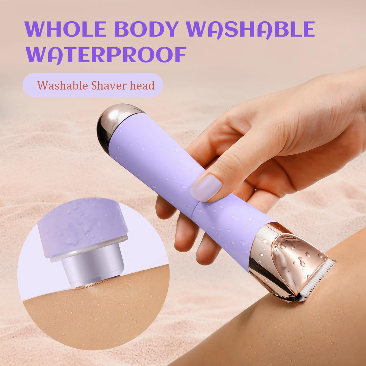 2-in-1 Electric Razor and Pubic Hair Trimmer with LED Light N427