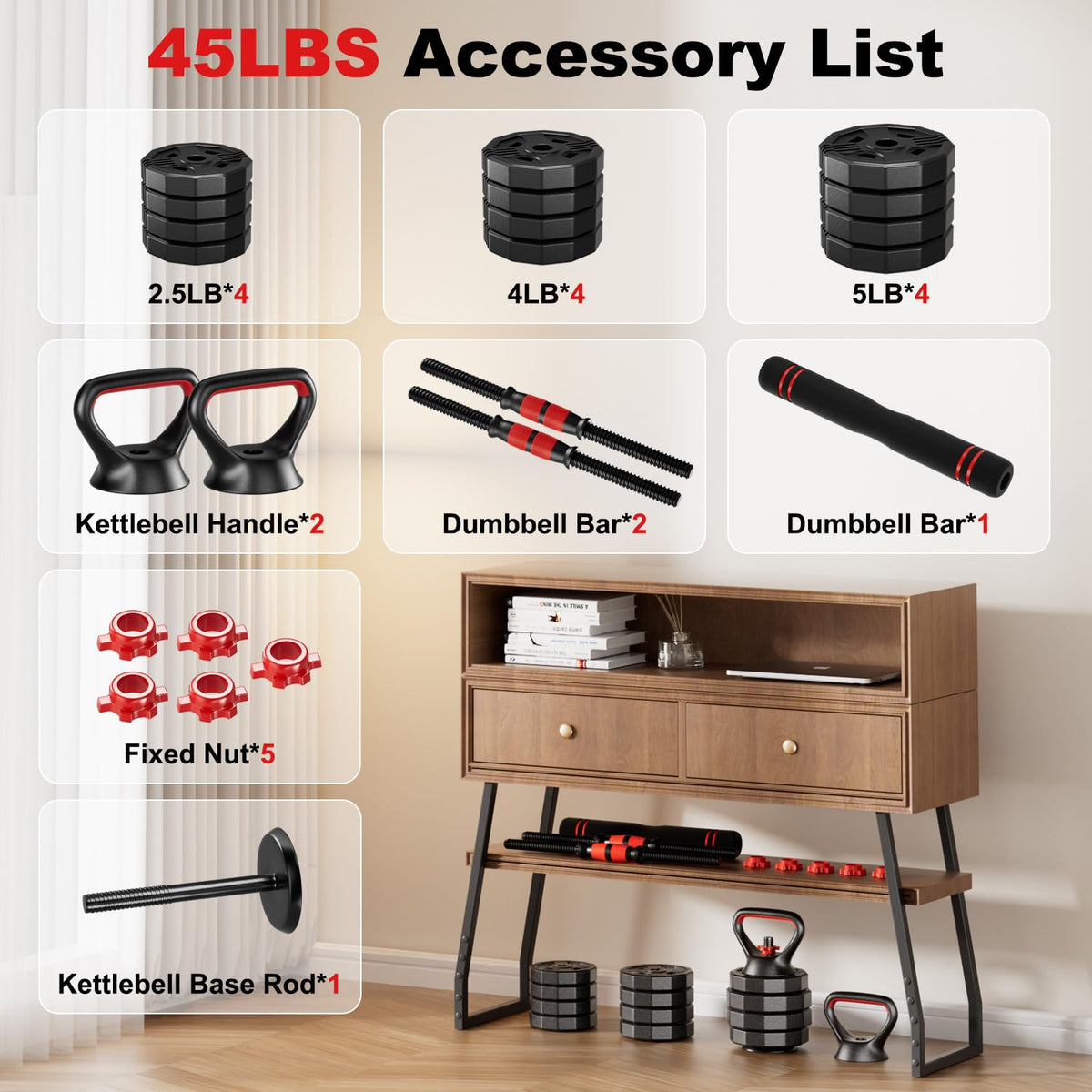 Adjustable Dumbbell Set 5in1 O1829