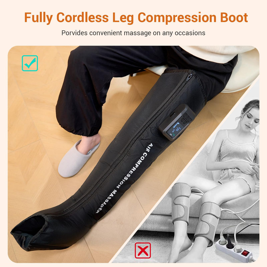 Cordless Full Leg Air Compression Massager X6247