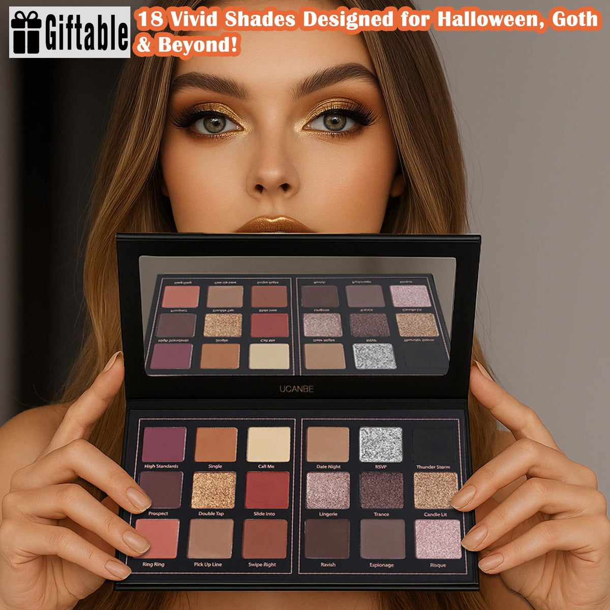 18 Colors Matte Shimmer Glitter Eyeshadow Palette O365748