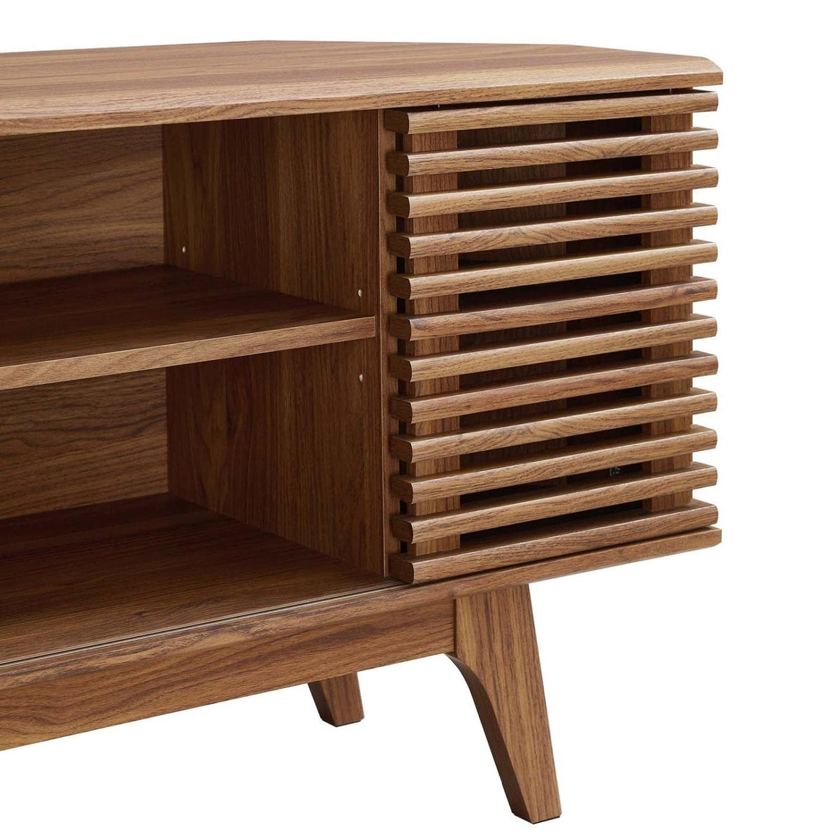 Mid-Century Modern Corner Media TV Stand Q332355