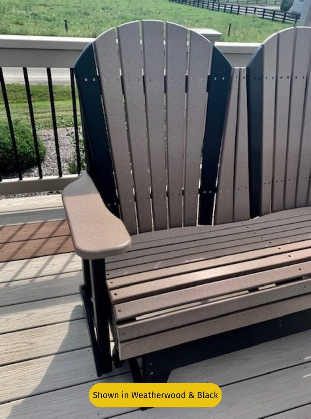 Adirondack Glider Outdoor Patio Gliding Chair N2682
