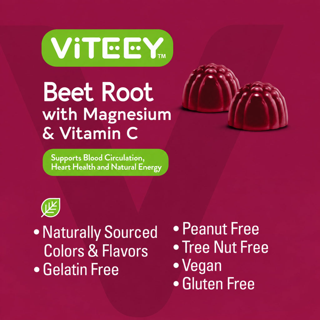 Beet Root Gummies with Magnesium & Vitamin C U325