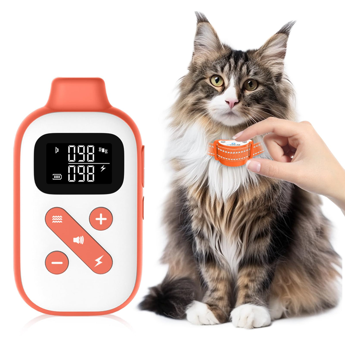 Lightweight Waterproof Cat Training Collar with Remote N32375