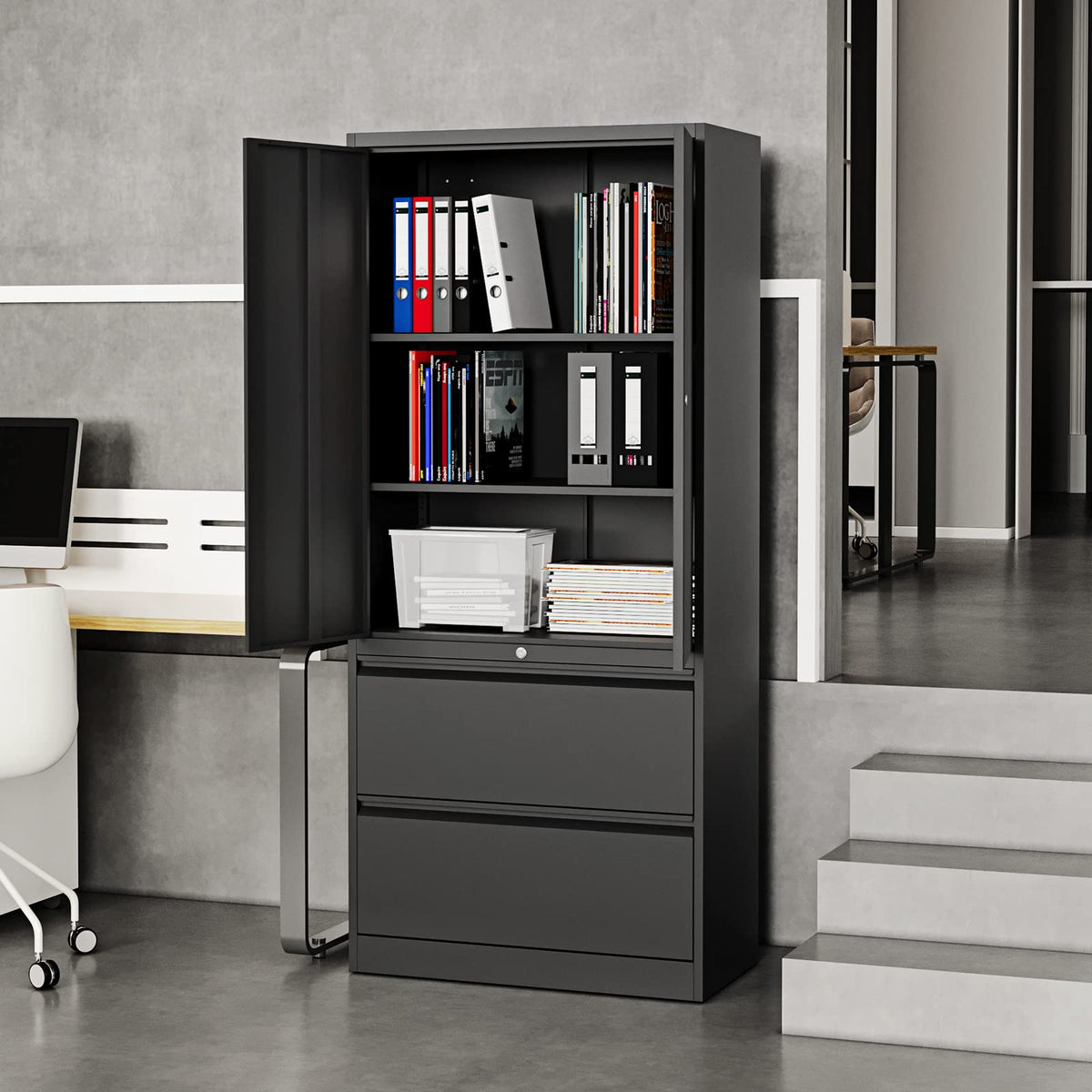 Metal Cabinets with Lockable Drawers and Doors U97247