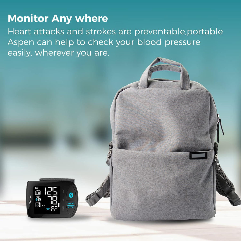 Blood Pressure Monitor Adult Cuff Wrist Automatic Bluetooth Black L737198