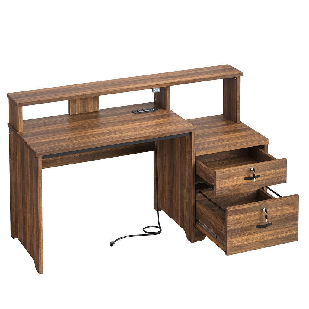 55-Inch Computer Desk with File Drawer Q13328
