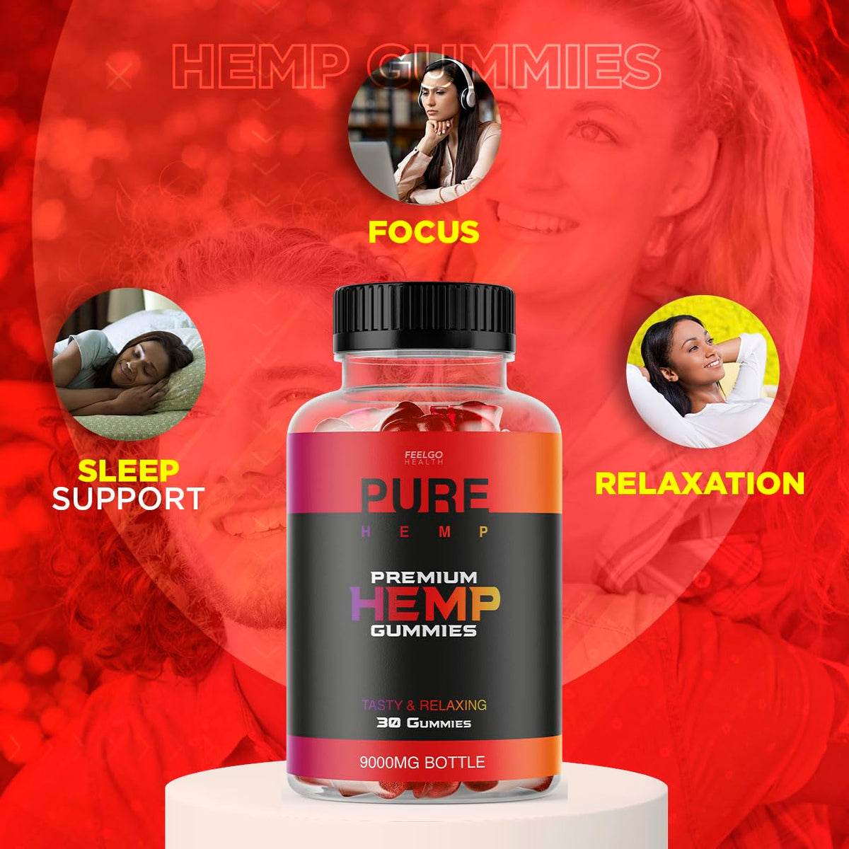 2 Pack Hemp Gummies 300 MG M432