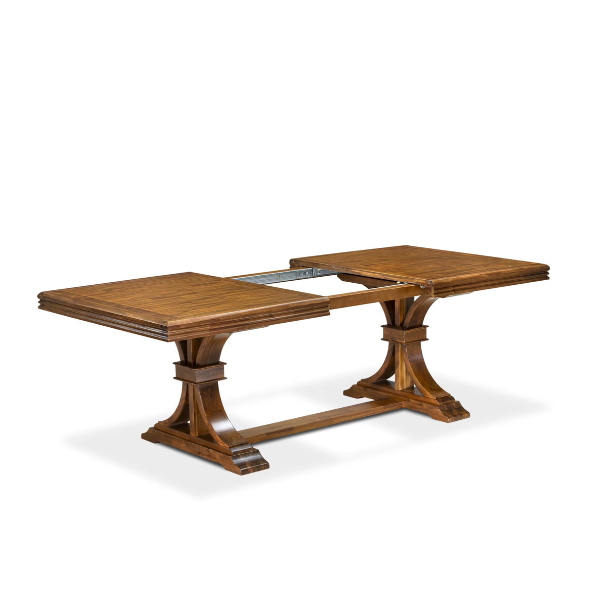 9-piece Dining Table Set with 8 Light Tan Linen Fabric Chairs S7511