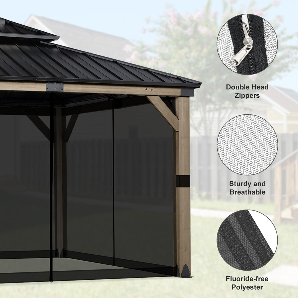 10'x10' 4-Panel Polyester Mesh Netting W43643
