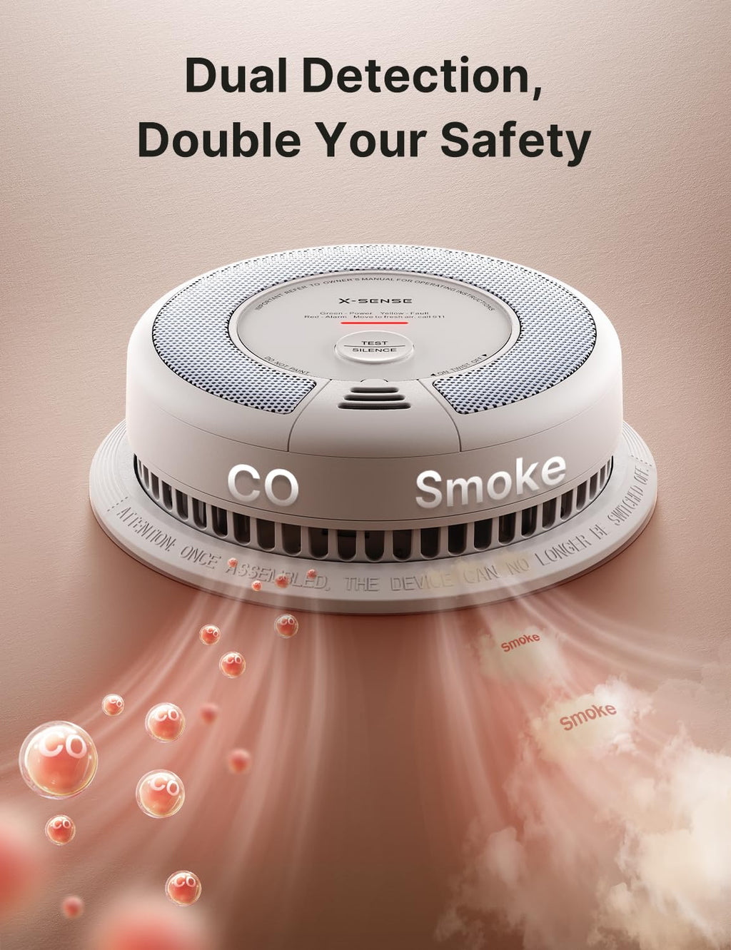 Wireless Interconnected Smoke and Carbon Monoxide Alarm 1-Pack and 3-Pack N5045