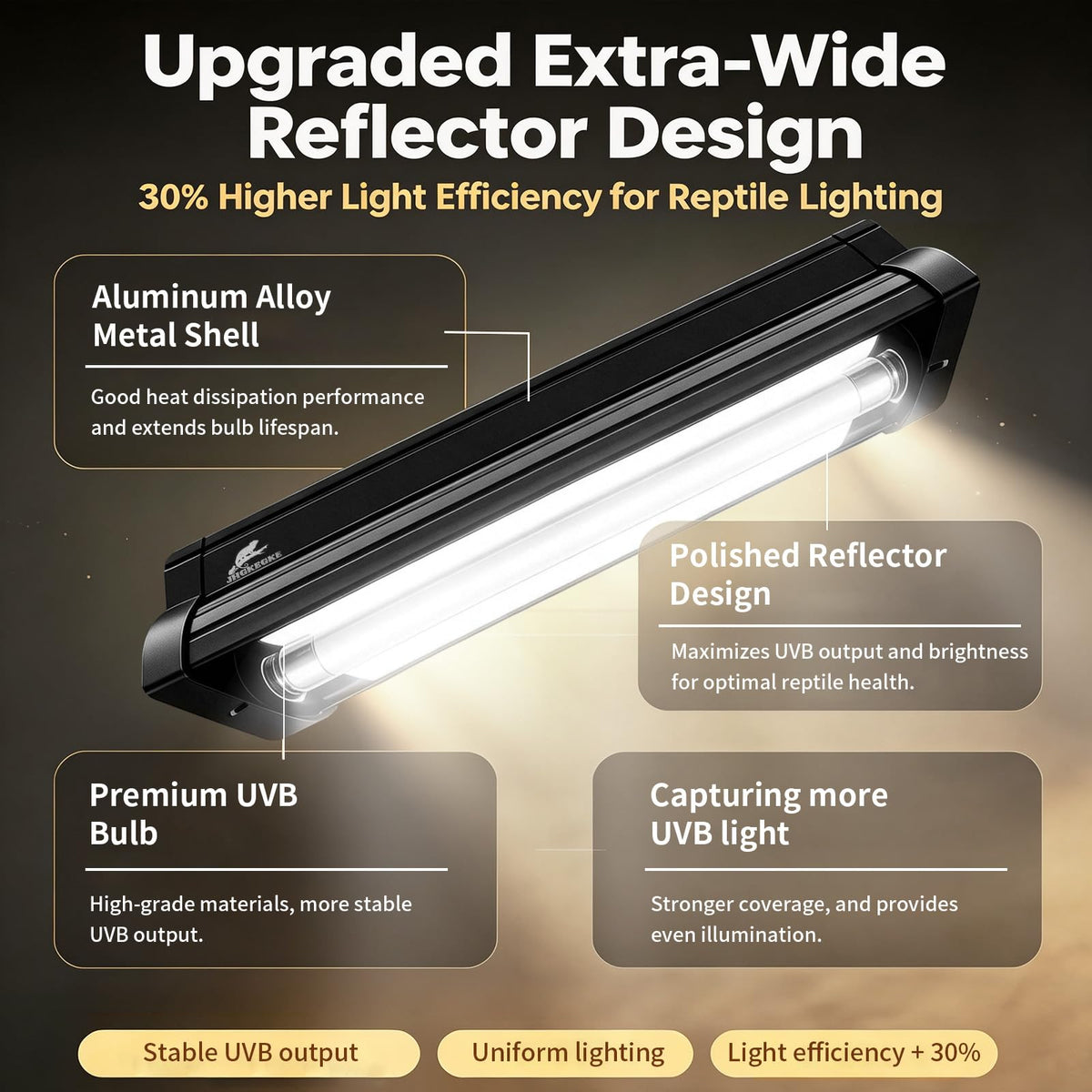 8W UVB Reptile Light Fixture Combo Kit with Timer D47218