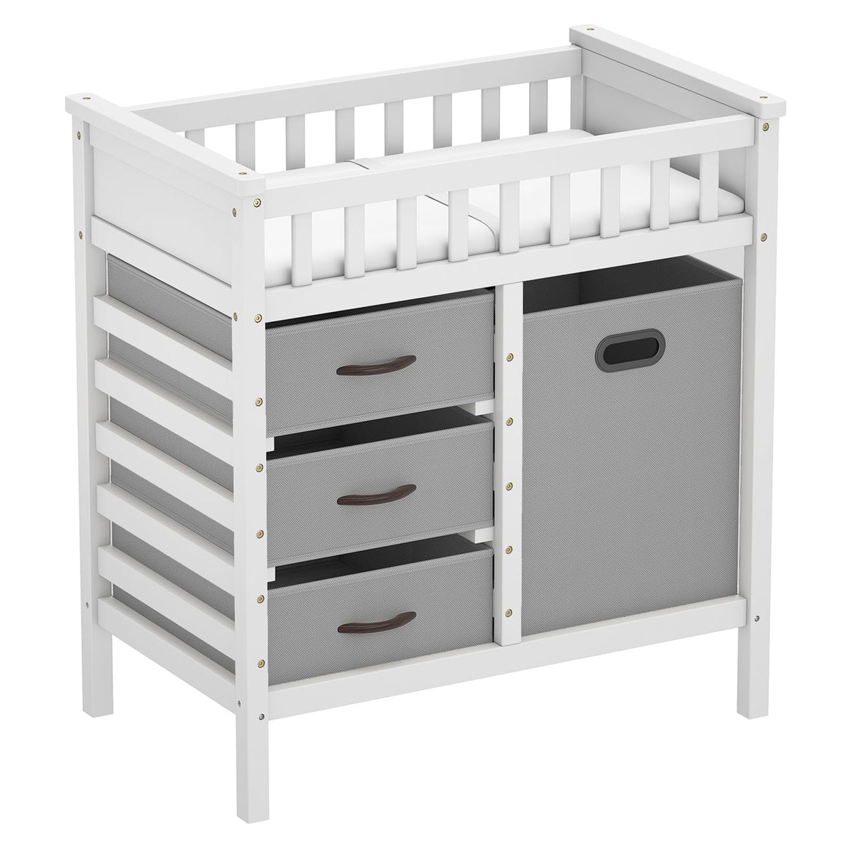 Wooden Baby Changing Table with 3 Storage Drawers X334