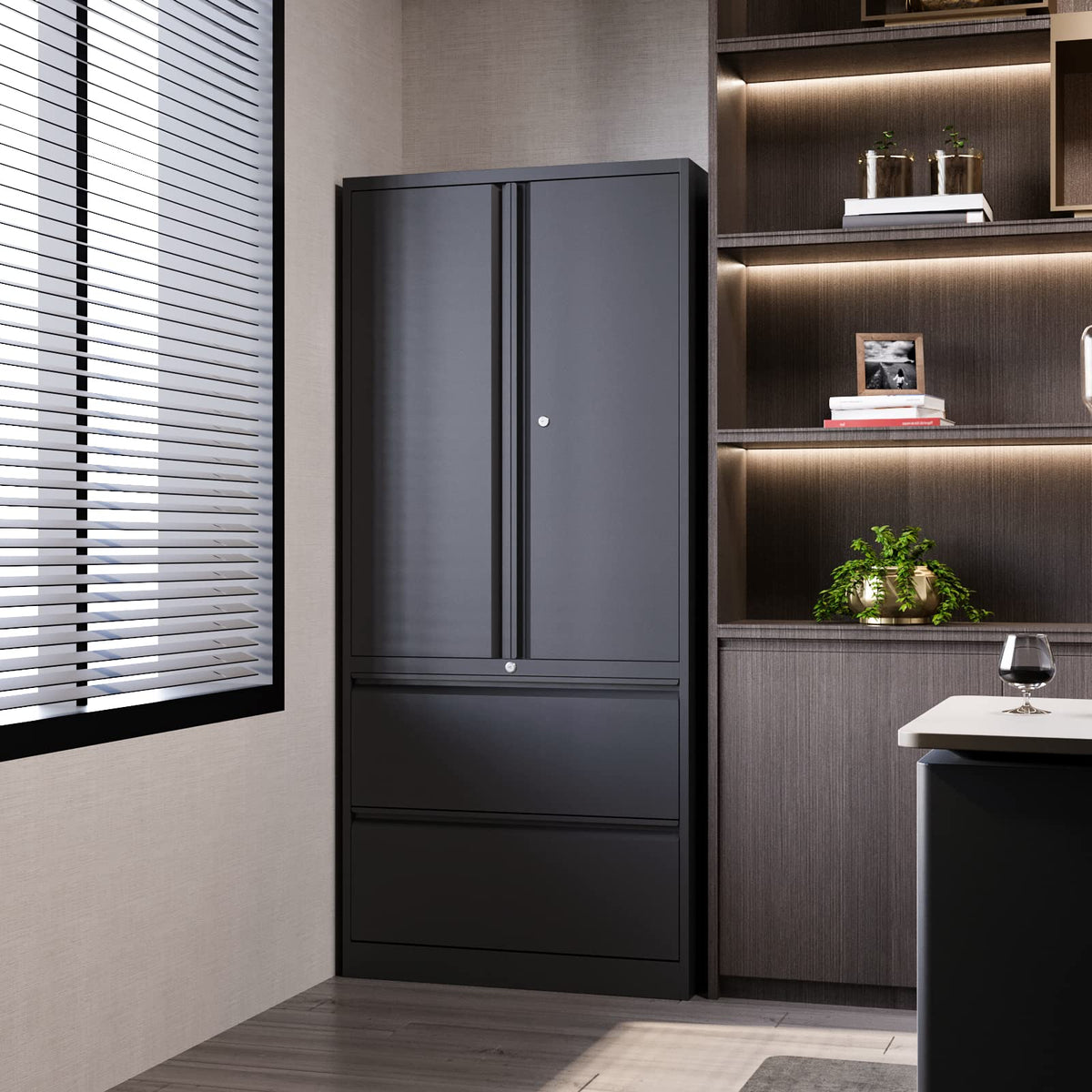 Metal Cabinets with Lockable Drawers and Doors U97247