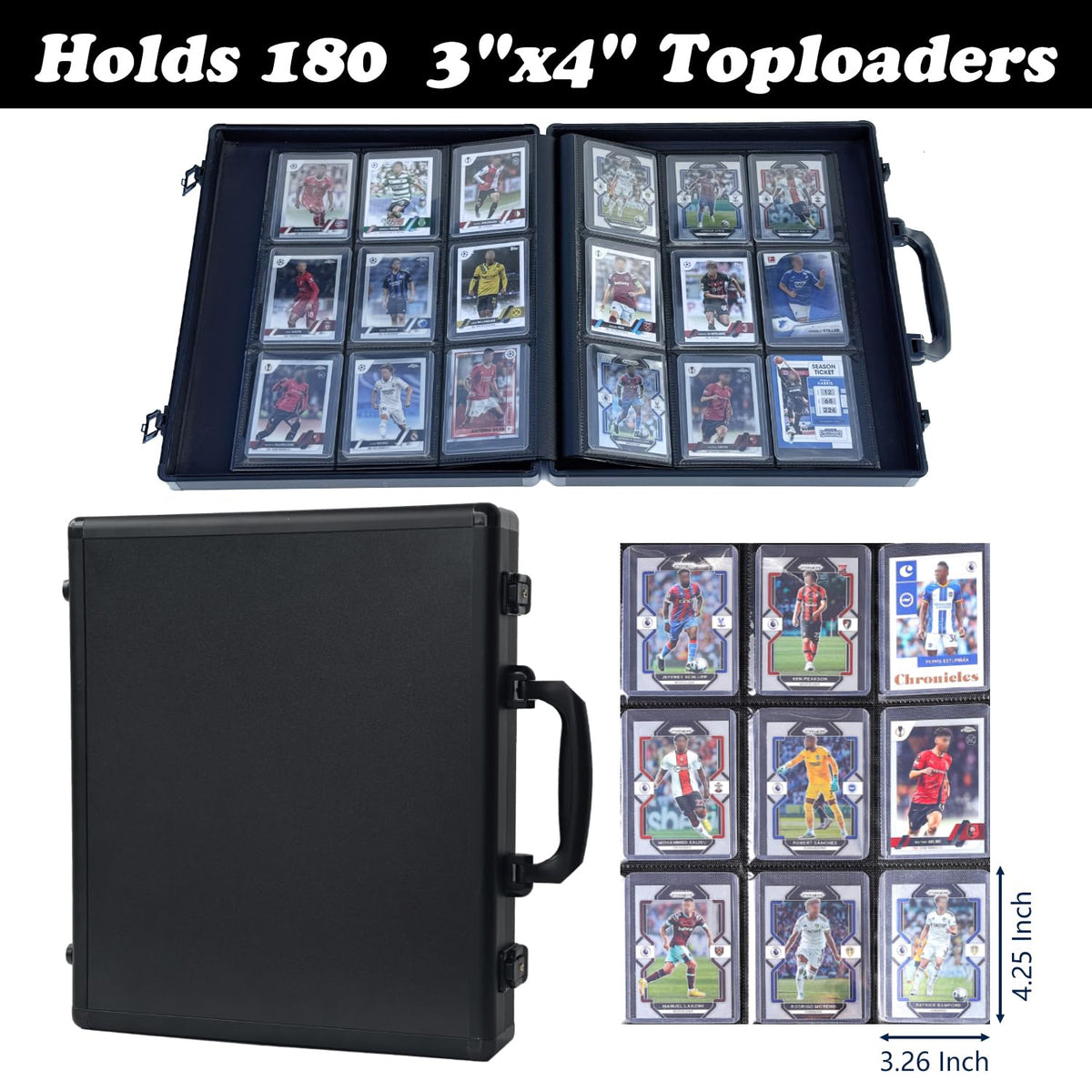 Black 216 Toploader Trading Card Binder O85836