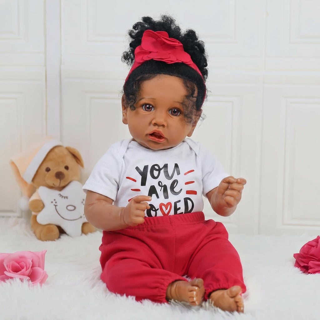 20-Inch African American Reborn Baby Doll P174006