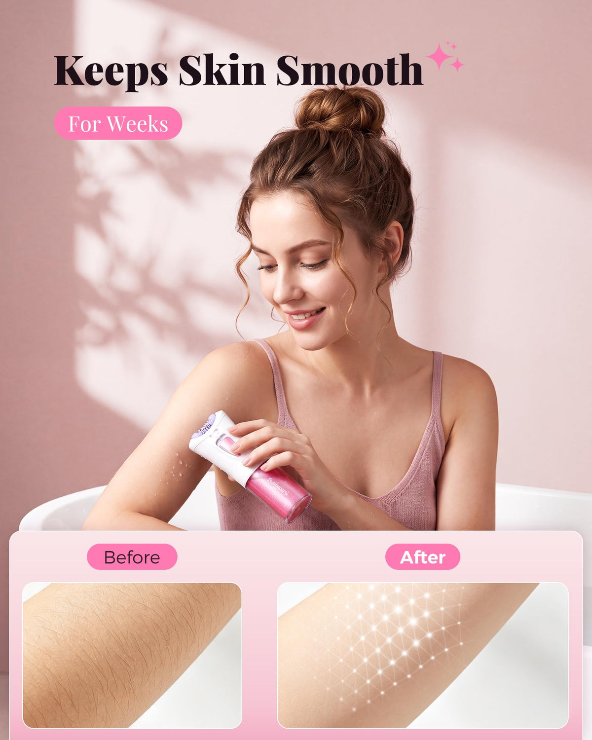 Portable Electric Facial Epilator with LED G454521