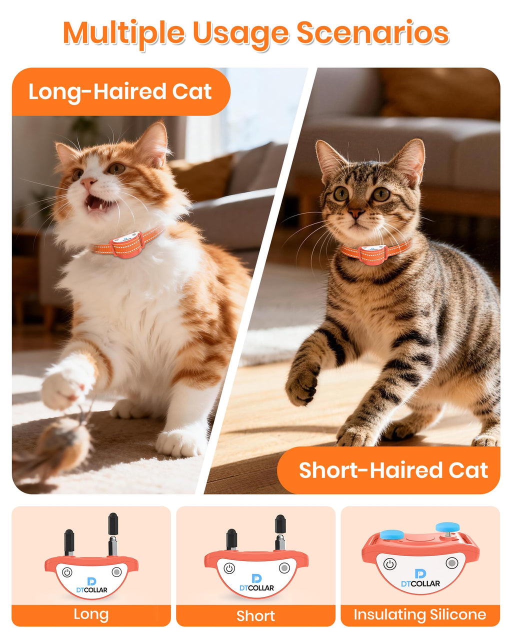 Lightweight Waterproof Cat Training Collar with Remote N32375