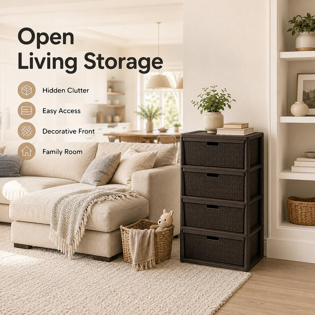 4 Drawer Plastic Storage Tower H356