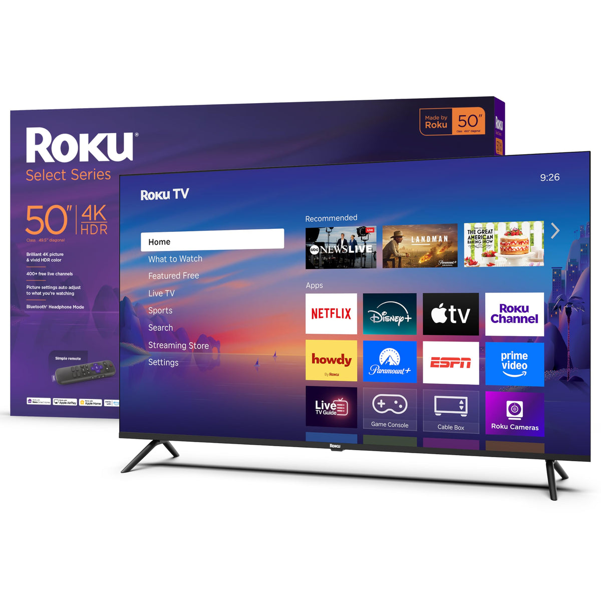 50-Inch 4K HDR LED Smart TV Y82764