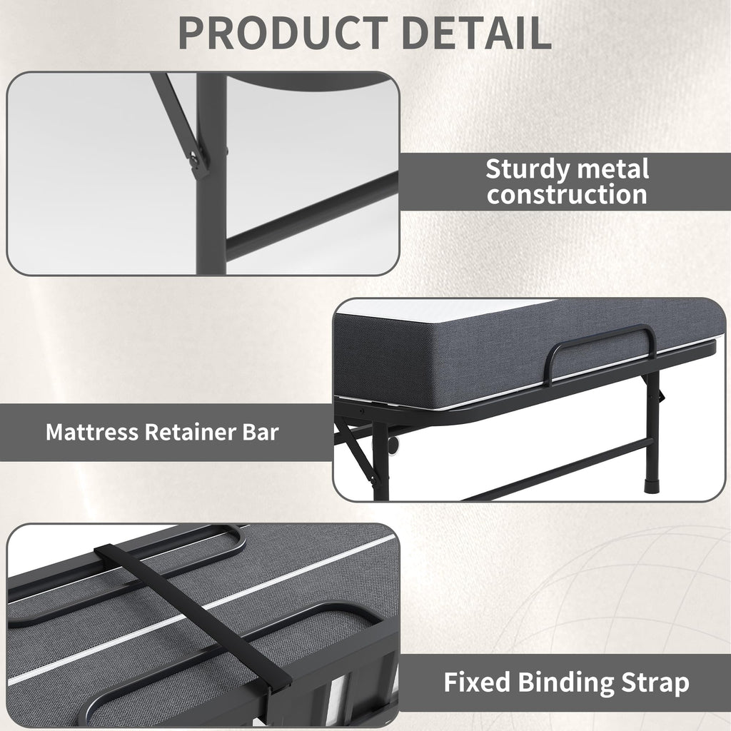 74"x 46" Folding Bed with Mattress I6538