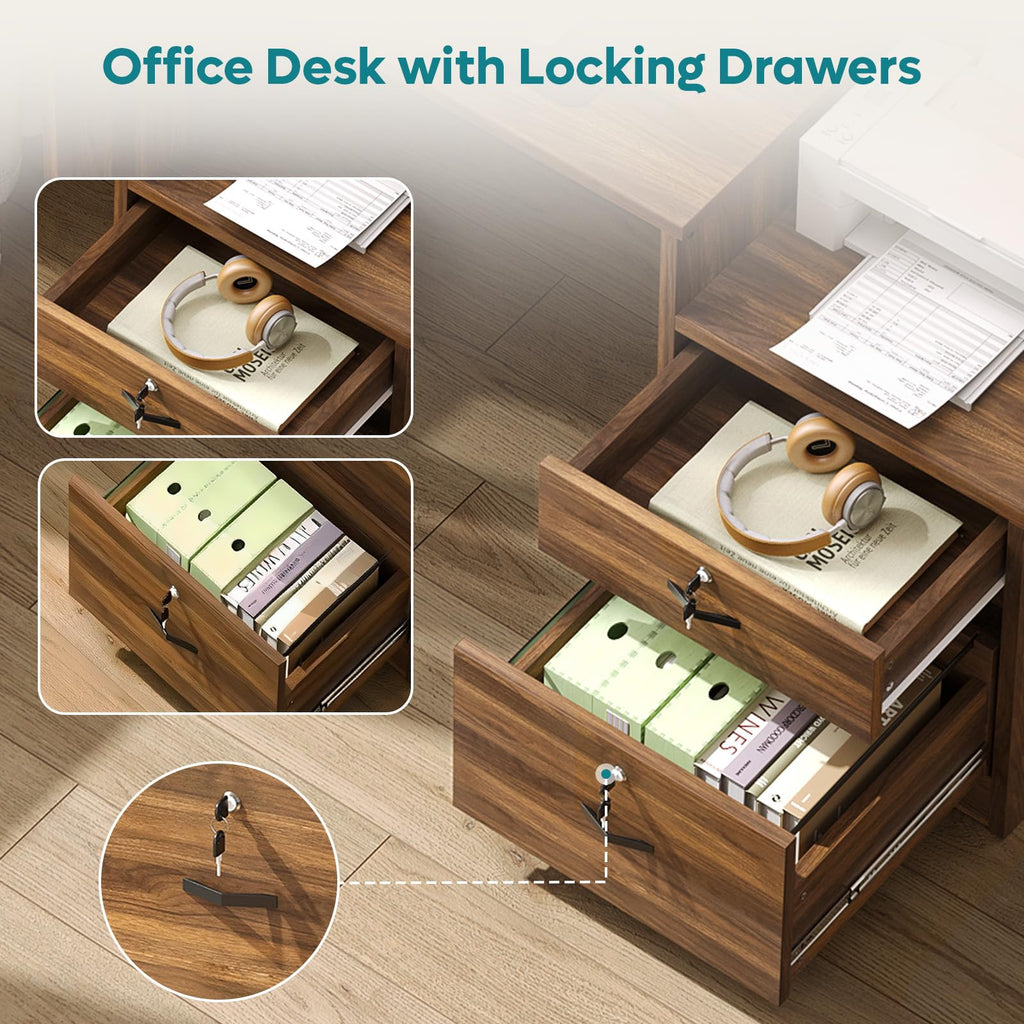 55-Inch Computer Desk with File Drawer Q13328