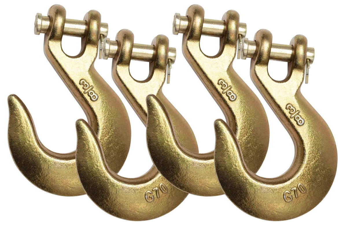 4 Pack 3/8" Grade 70 Clevis Slip Hook C126