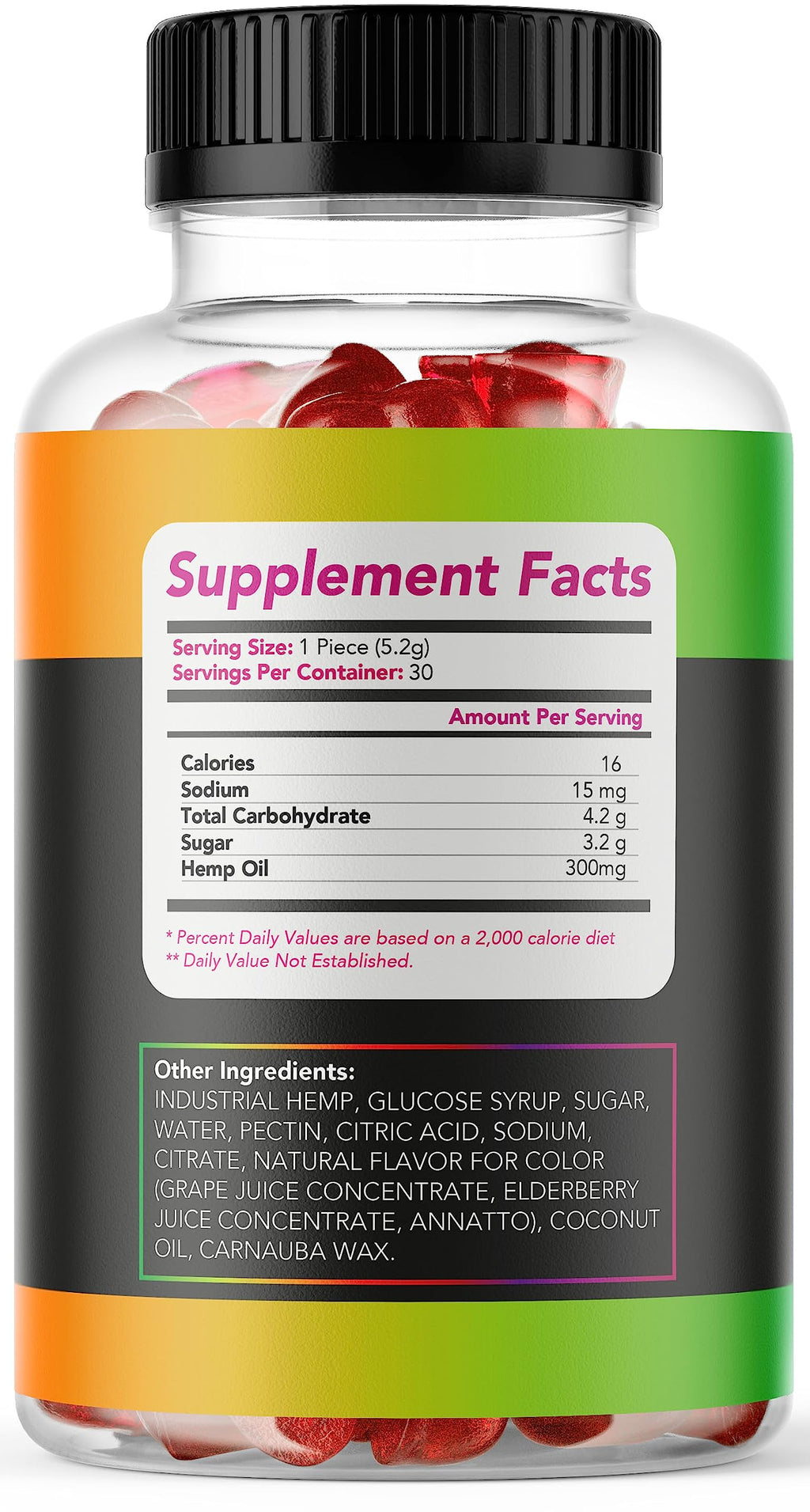 2 Pack Hemp Gummies 300 MG M432